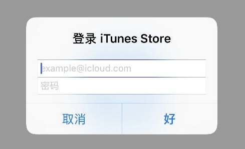 iTunes Store 登录